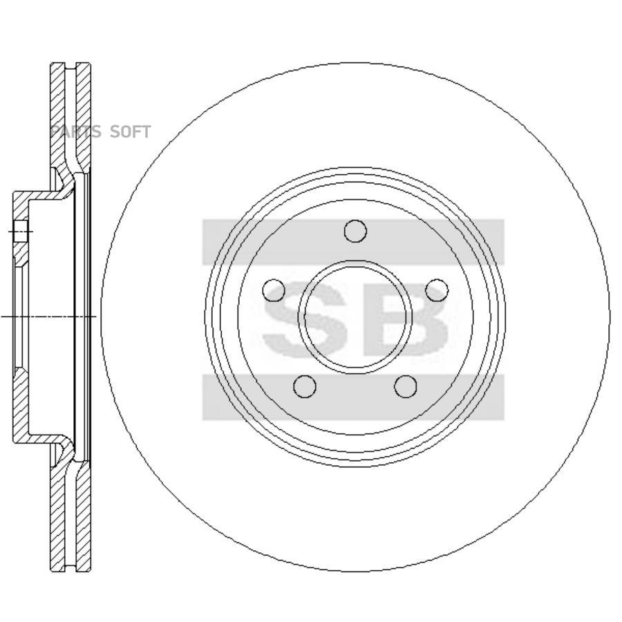 

Тормозной диск Sangsin brake SD5329