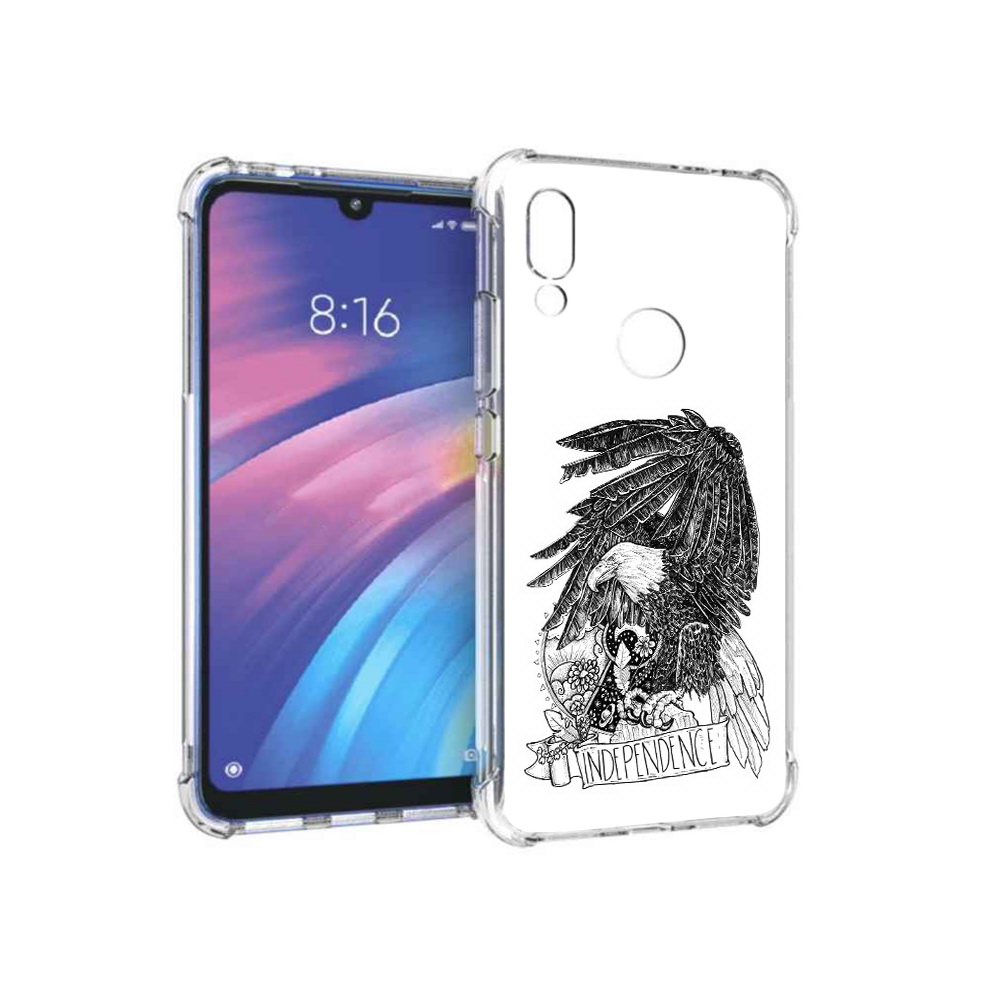 

Чехол MyPads Tocco для Xiaomi Redmi Y3 черно белый сокол, Прозрачный, Tocco