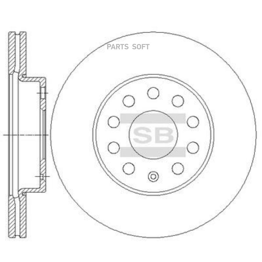 

SANGSIN BRAKE Диск тормозной AUDI A3/SKODA OCTAVIA/VW GOLF 12- передний вент.D 276мм.