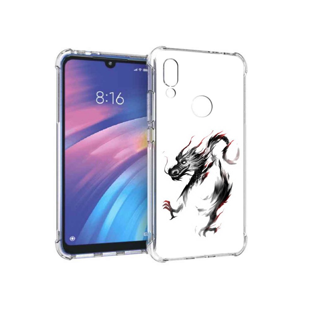 

Чехол MyPads Tocco для Xiaomi Redmi Y3 черный дракон, Прозрачный, Tocco