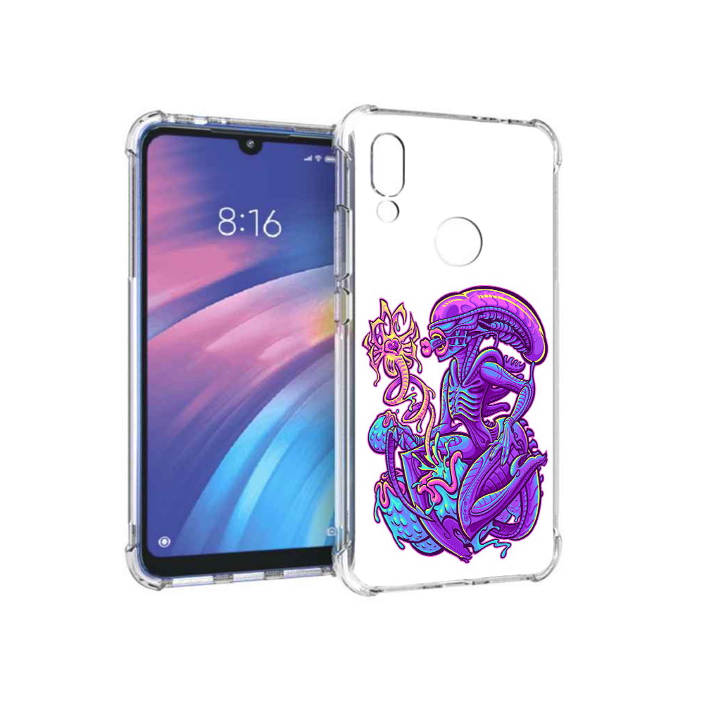 

Чехол MyPads Tocco для Xiaomi Redmi Y3 чужой фиолетовый цвет, Прозрачный, Tocco