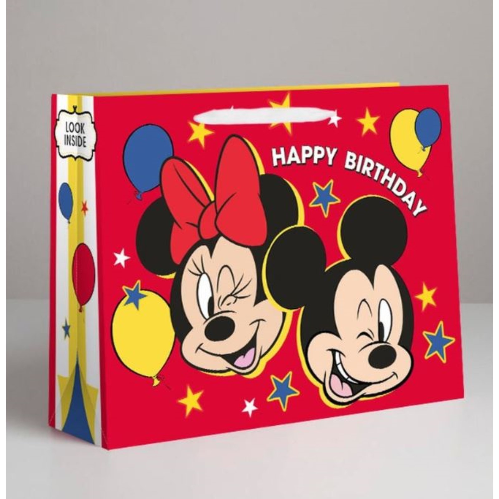 

Пакет подарочный Disney Happy Birthday Микки Маус, крафт,40х31х11,5 см