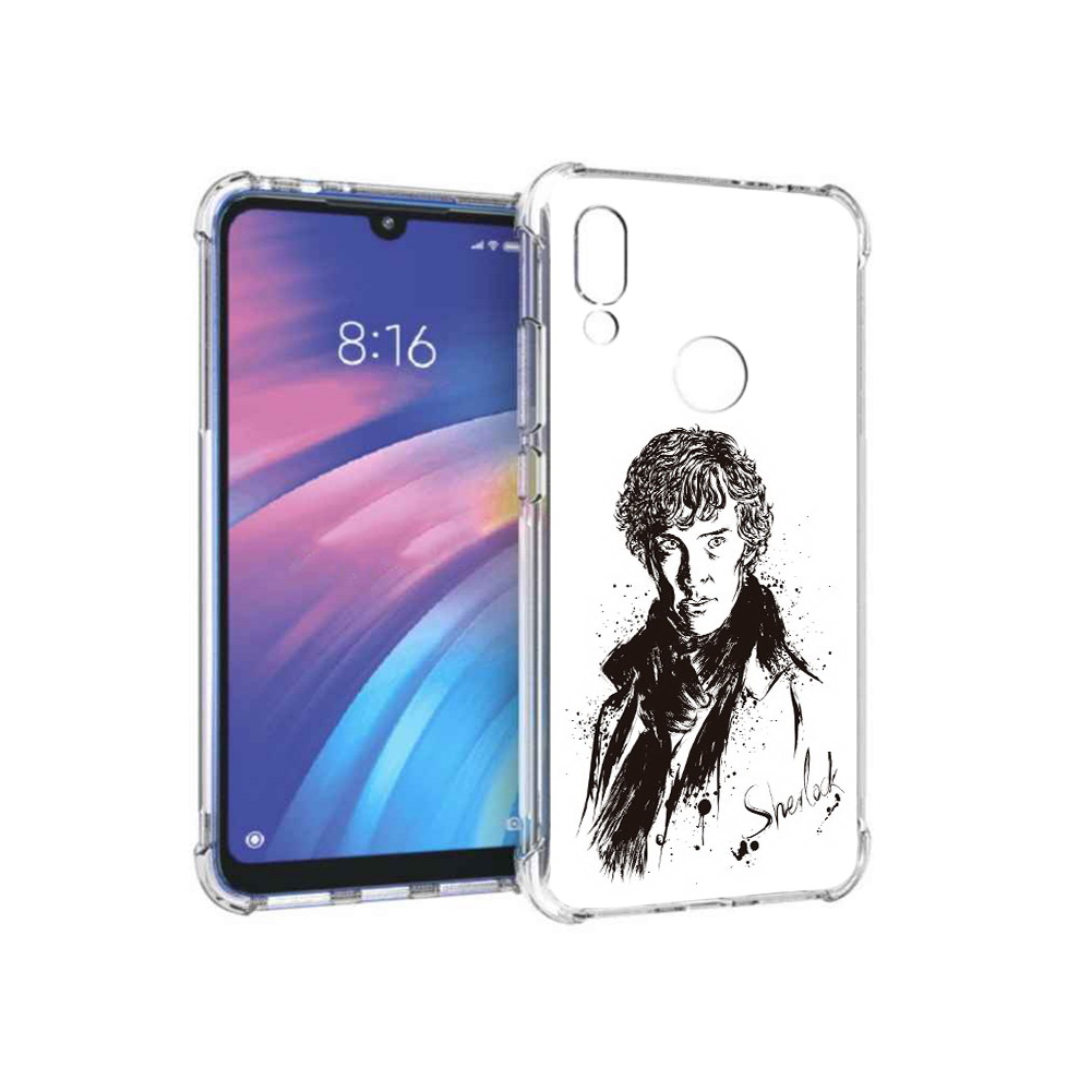 

Чехол MyPads Tocco для Xiaomi Redmi Y3 шерлок холмс портрет, Прозрачный, Tocco
