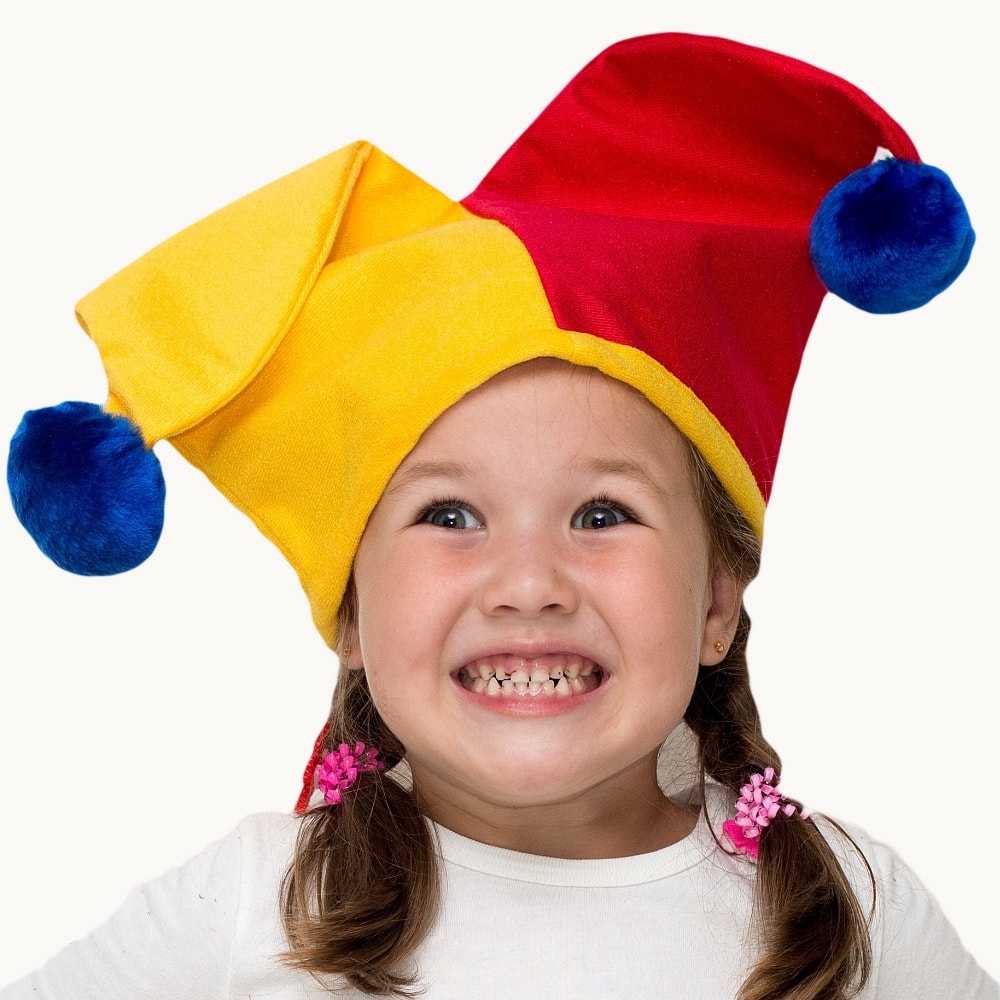 фото Костюм карнавальный фабрика бока шапка арлекино двухцветная детская р.52-54