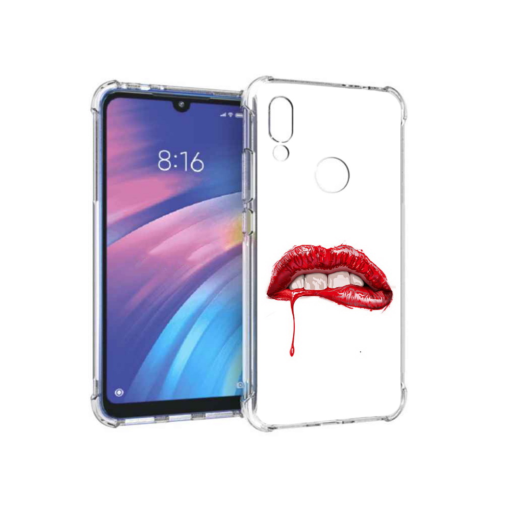 

Чехол MyPads Tocco для Xiaomi Redmi Y3 яркие красные губы, Прозрачный, Tocco