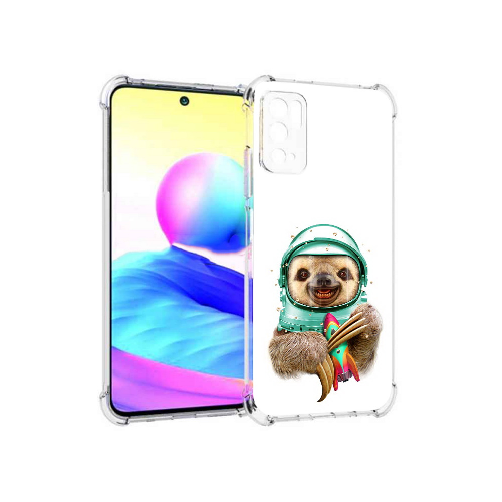 

Чехол MyPads Tocco для Xiaomi Poco M3 Pro Ленивец астронавт, Прозрачный, Tocco