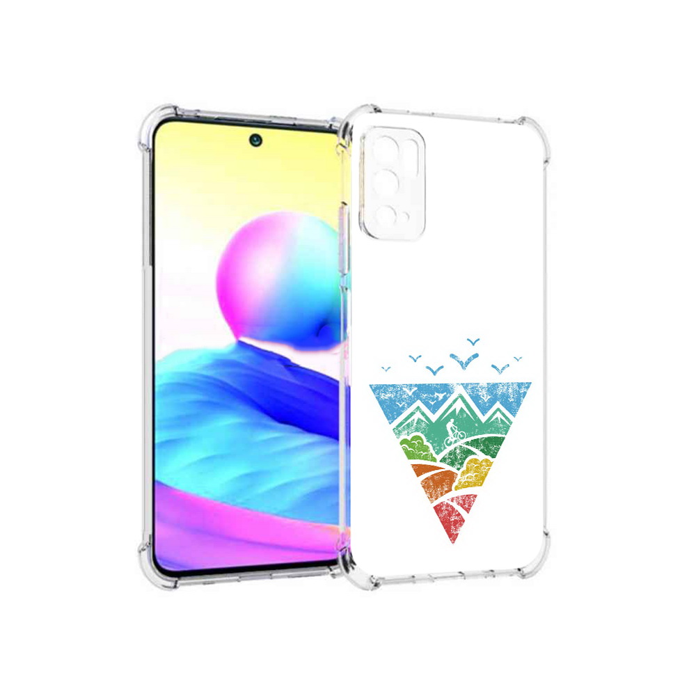 

Чехол MyPads Tocco для Xiaomi Poco M3 Pro Лес земля море чайки, Прозрачный, Tocco