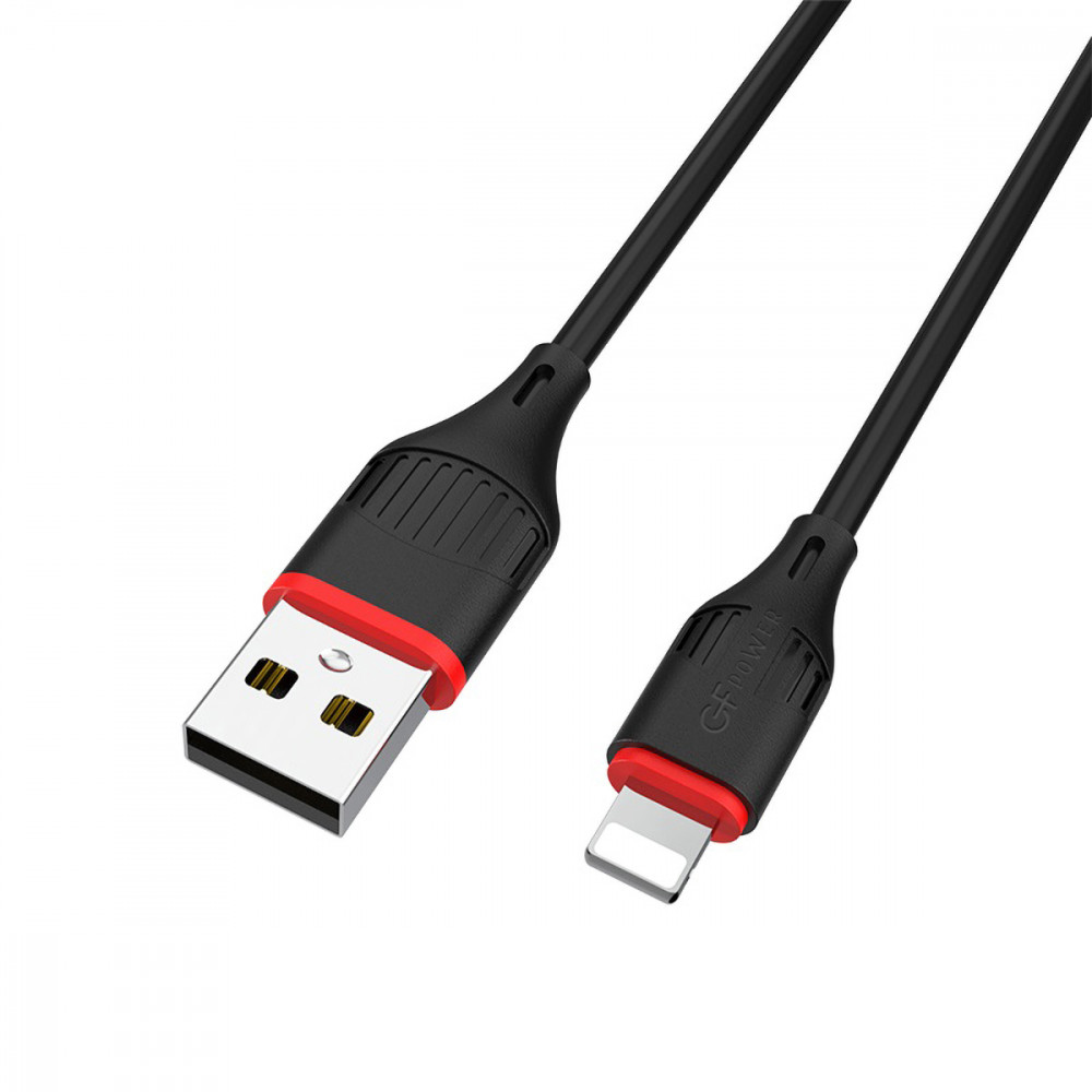 кабель Lightning-USB GFPower 17L 1м красный; черный
