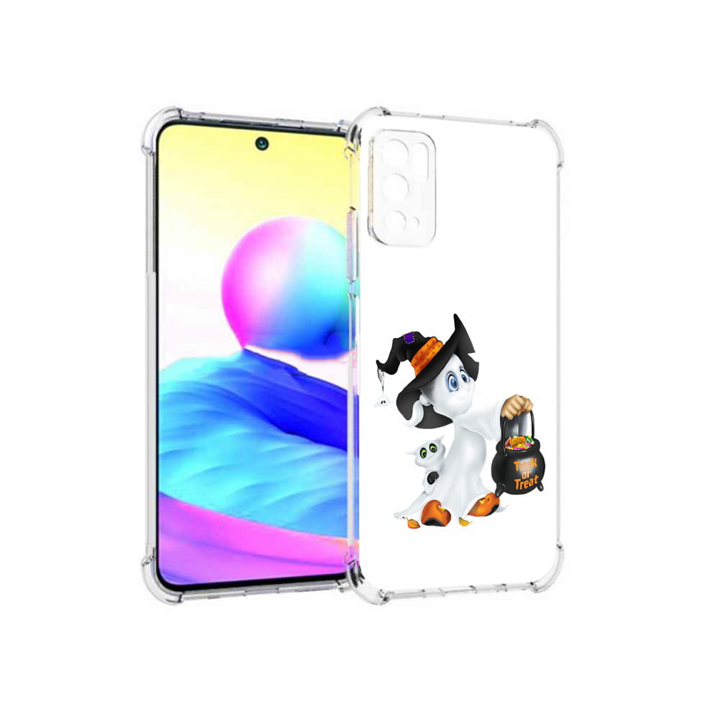 

Чехол MyPads Tocco для Xiaomi Poco M3 Pro Маленький призрак, Прозрачный, Tocco