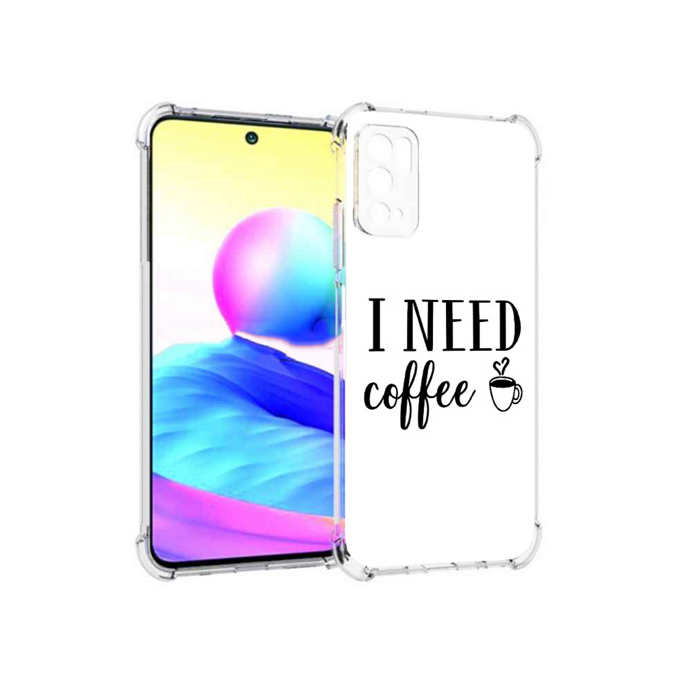 

Чехол MyPads Tocco для Xiaomi Poco M3 Pro Мне нужен кофе, Прозрачный, Tocco