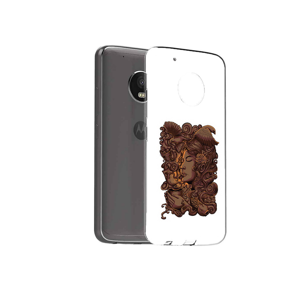 

Чехол MyPads Tocco для Motorola Moto G5 Plus девушка с длинными волосами абстракция, Прозрачный, Tocco