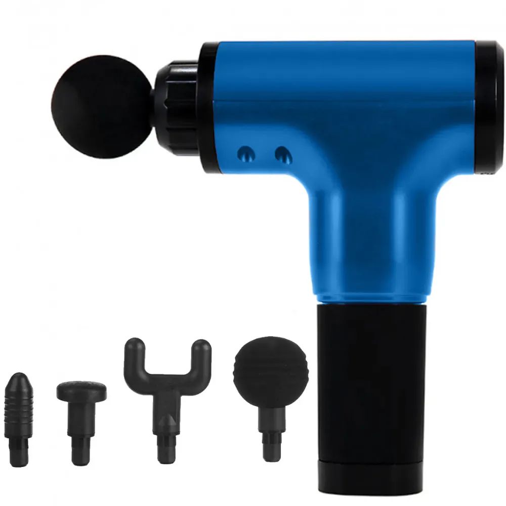 

Массажный пистолет Fascial Gun HL-320 Blue red silver black массажер для тела, Синий, HS87/голубой