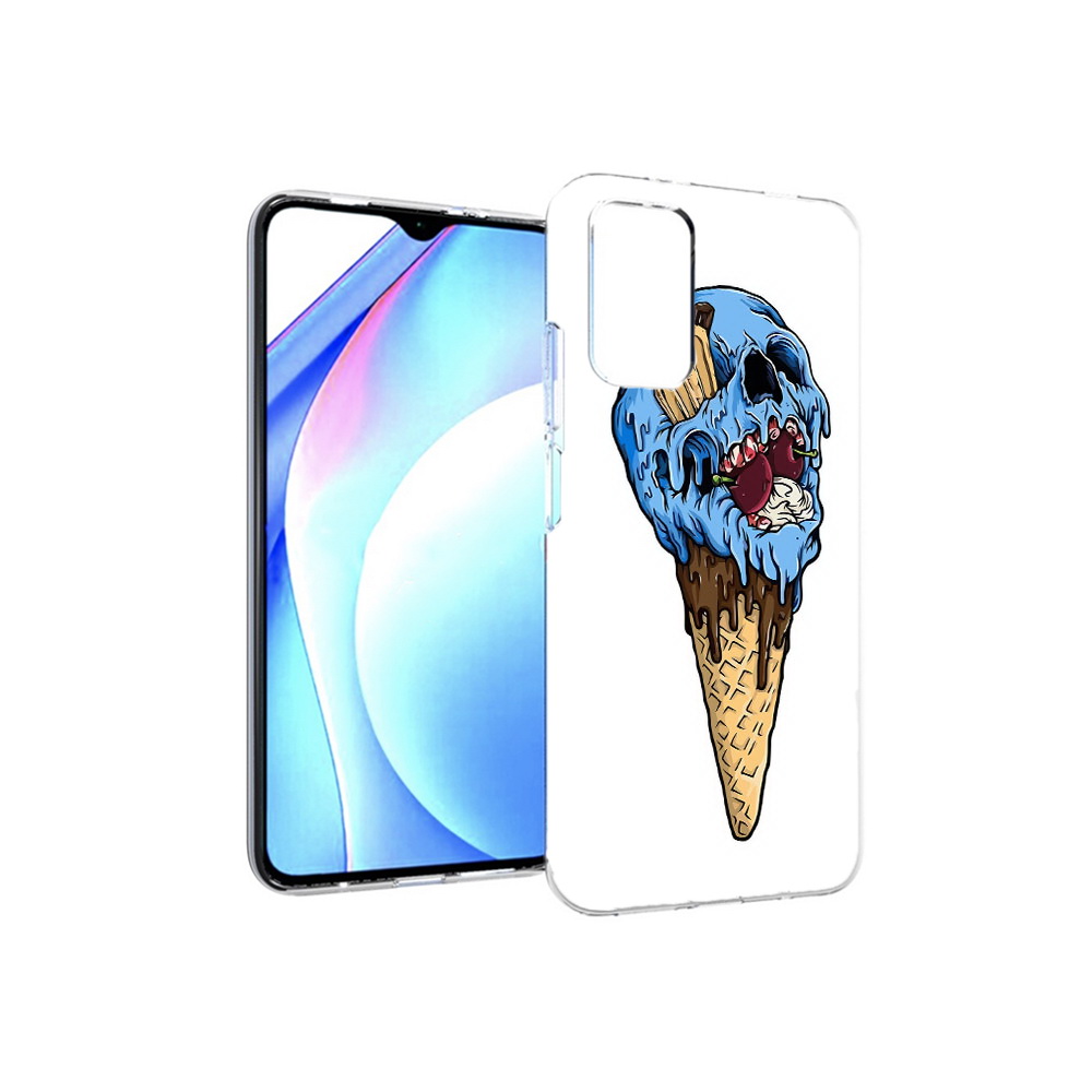 

Чехол MyPads Tocco для Xiaomi Redmi 9T мороженное череп (PT226951.281.484), Прозрачный, Tocco