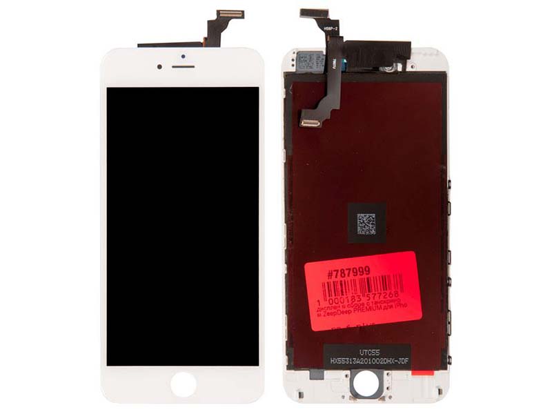 фото Дисплей zeepdeep для apple iphone 6 plus premium в сборе с тачскрином white 787999