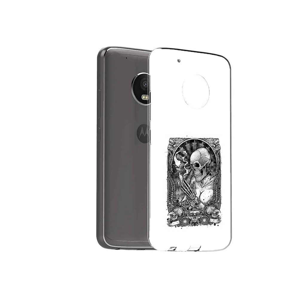 

Чехол MyPads Tocco для Motorola Moto G5 Plus девушка скелет (PT67401.338.316), Прозрачный, Tocco