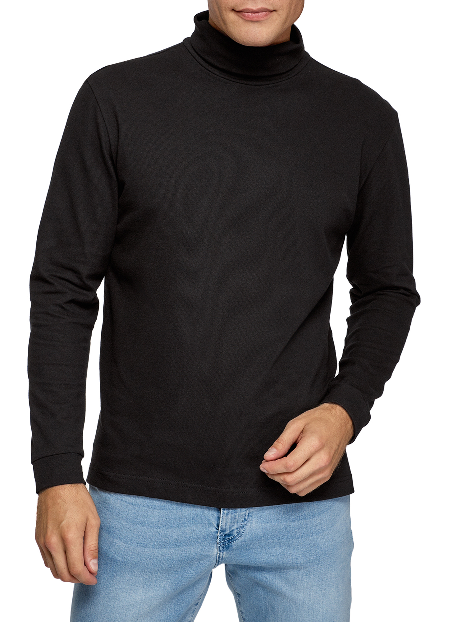 

Водолазка мужская oodji 5B523001M черная 2XL, Черный, 5B523001M