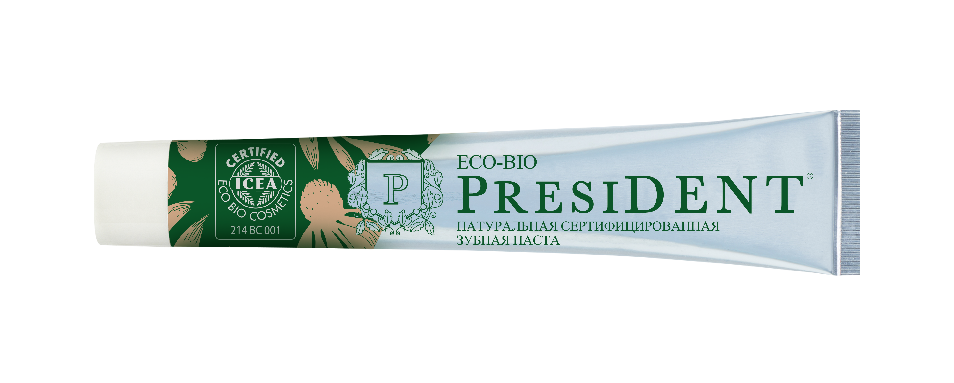 Купить Зубная паста PresiDENT Eco-Bio натуральная 75 мл