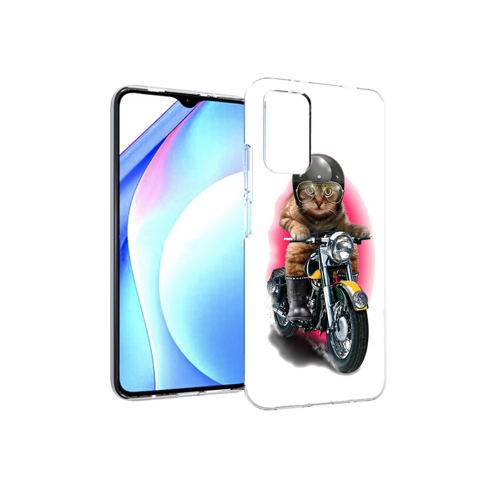 

Чехол MyPads Tocco для Xiaomi Redmi 9T мото-кот (PT226951.281.485), Прозрачный, Tocco