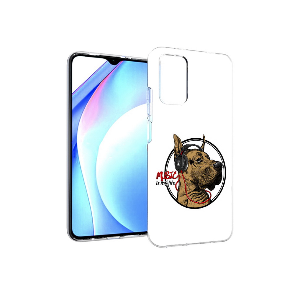

Чехол MyPads Tocco для Xiaomi Redmi 9T музыкальная собака (PT226951.281.490), Прозрачный, Tocco