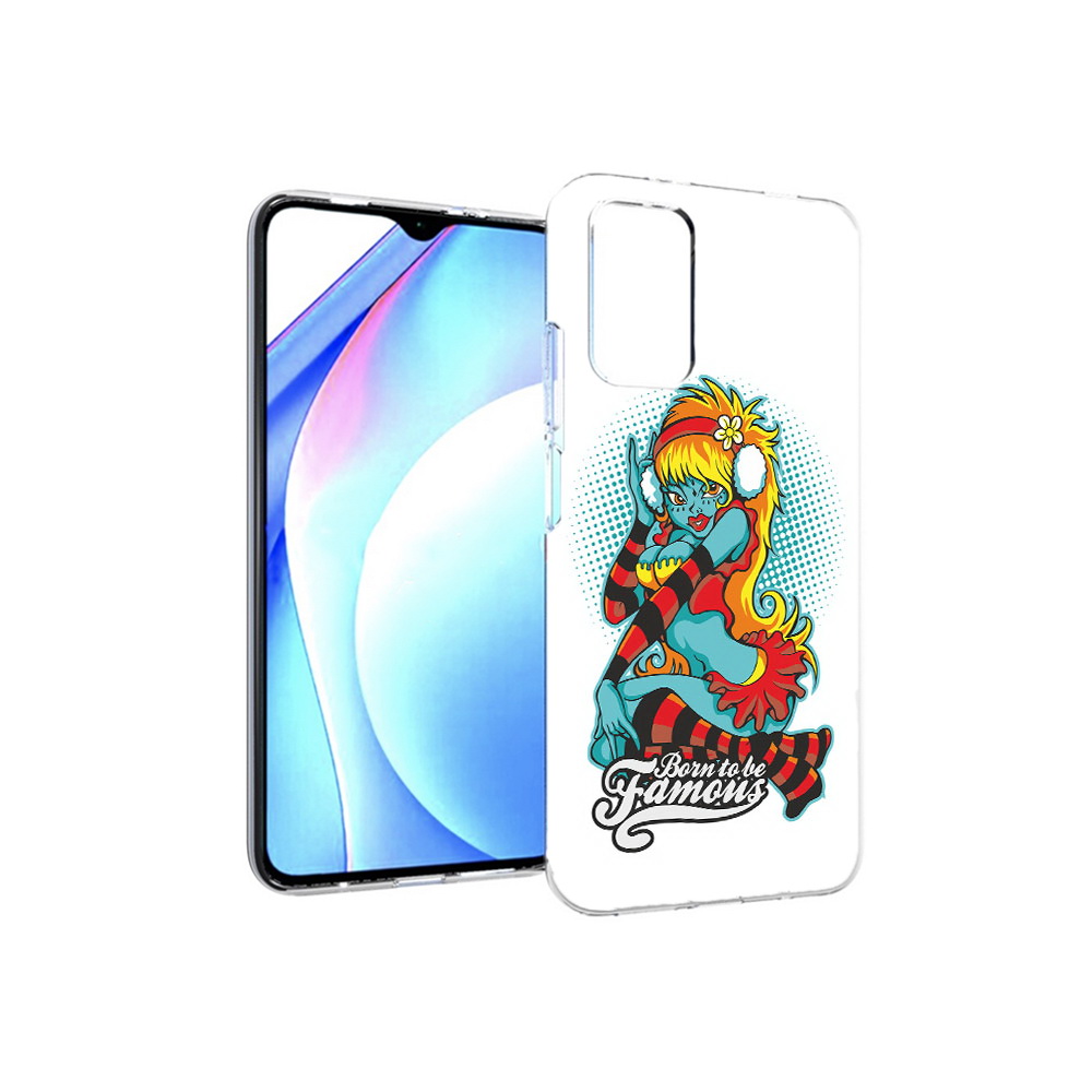 

Чехол MyPads Tocco для Xiaomi Redmi 9T нарисованная девушка в наушниках (PT226951.281.498), Прозрачный, Tocco