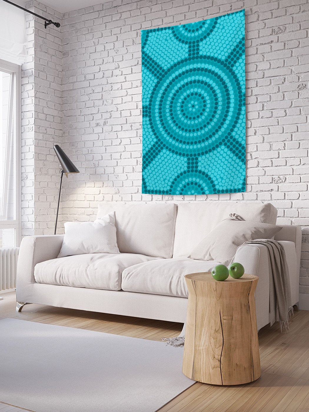 

Вертикальное фотопанно на стену JoyArty Витраж из кругов 150x200 см, Витраж из кругов