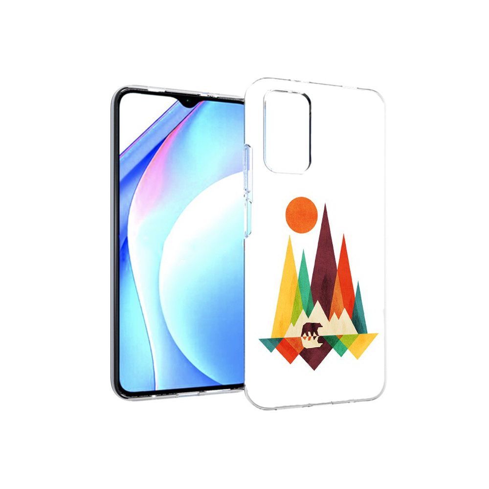 

Чехол MyPads Tocco для Xiaomi Redmi 9T нарисованные горы с медведем (PT226951.281.506), Прозрачный, Tocco