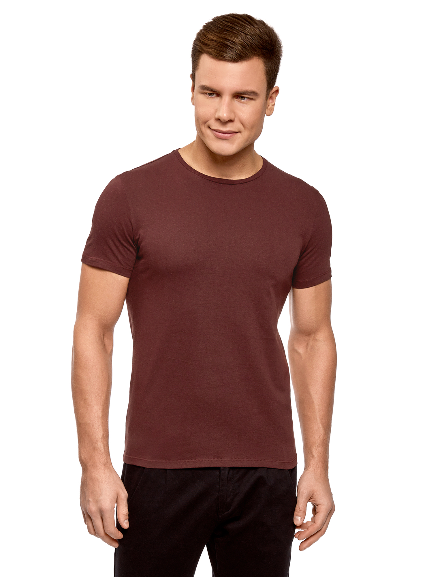 

Футболка мужская oodji 5B621002M красная 2XL, 5B621002M