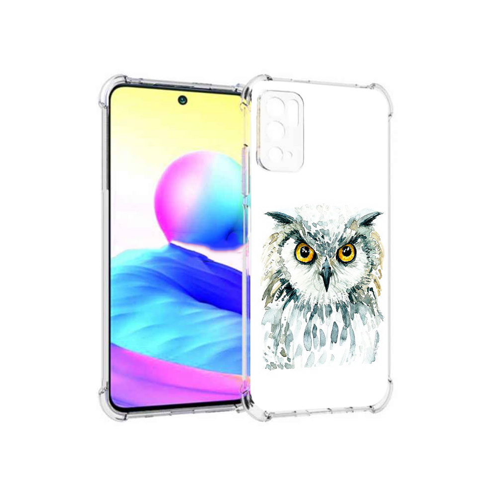 

Чехол MyPads Tocco для Xiaomi Poco M3 Pro Серьезная сова, Прозрачный, Tocco