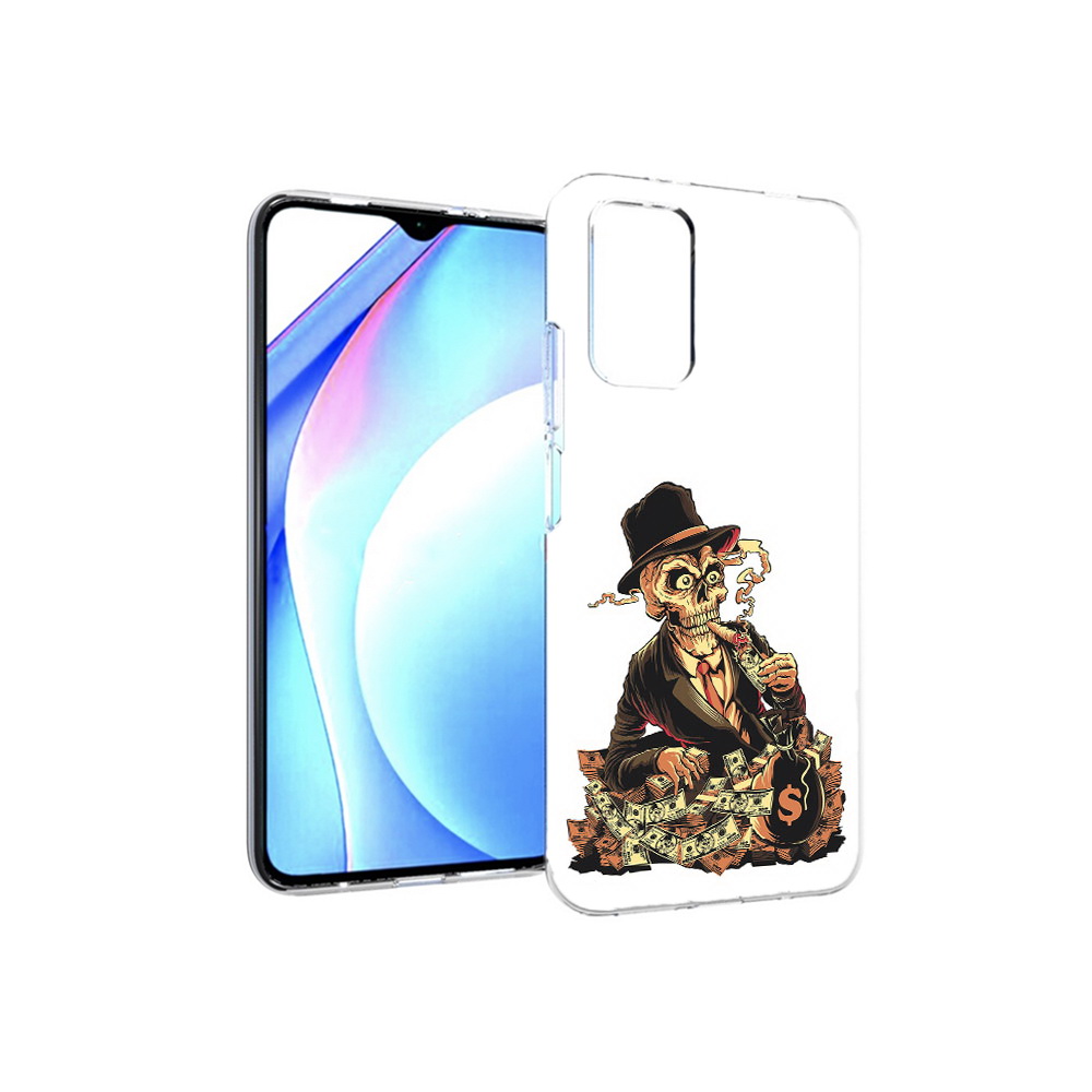 

Чехол MyPads Tocco для Xiaomi Redmi 9T нарисованный череп с сигаретой (PT226951.281.515), Прозрачный, Tocco
