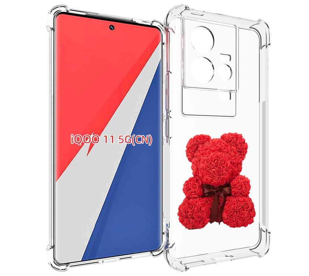 

Чехол MyPads мишка-из-розочек для Vivo iQOO 11, Прозрачный, Tocco