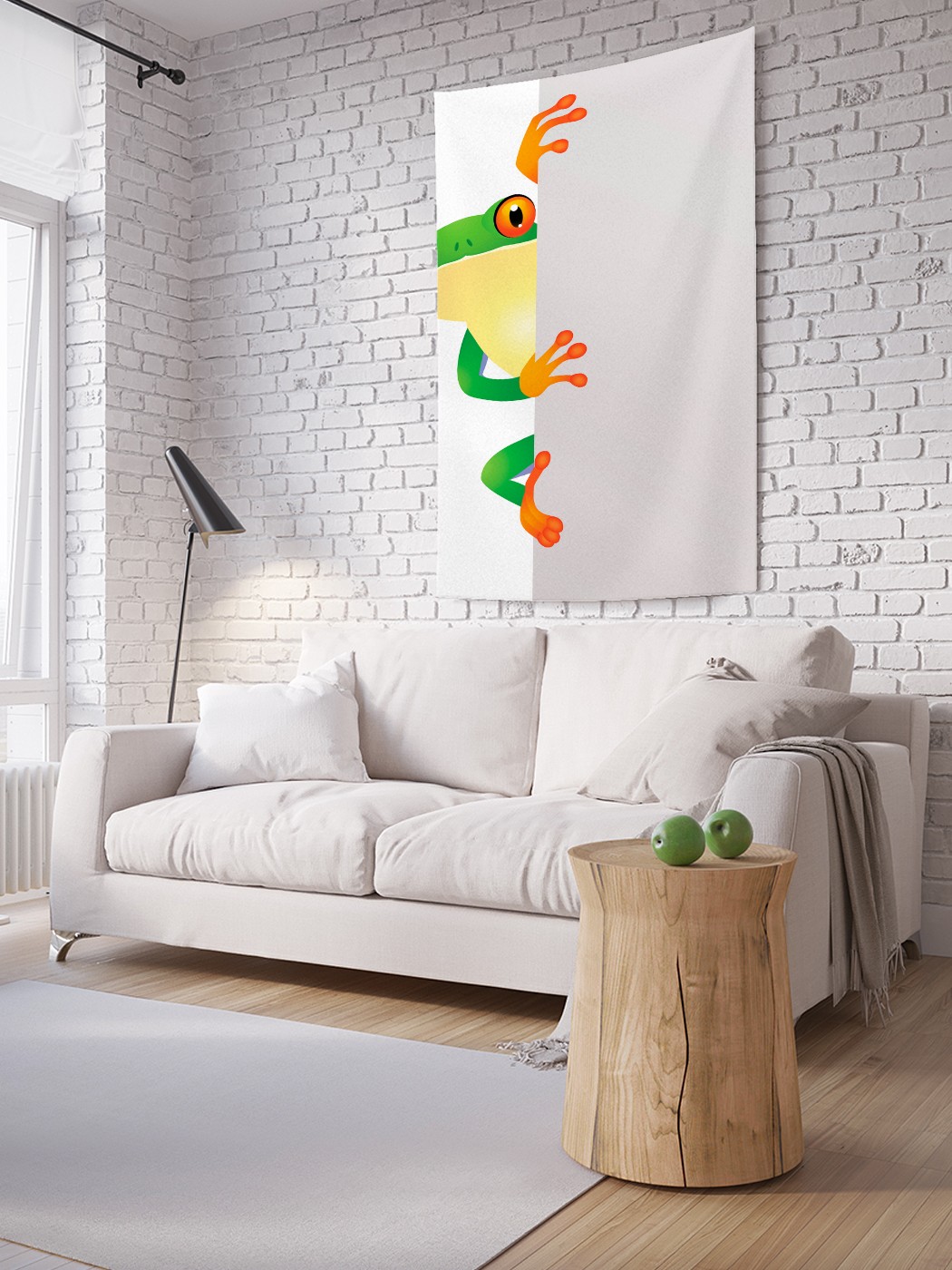 

Вертикальное фотопанно на стену JoyArty Подглядывающая лягушка 150x200 см, Подглядывающая лягушка