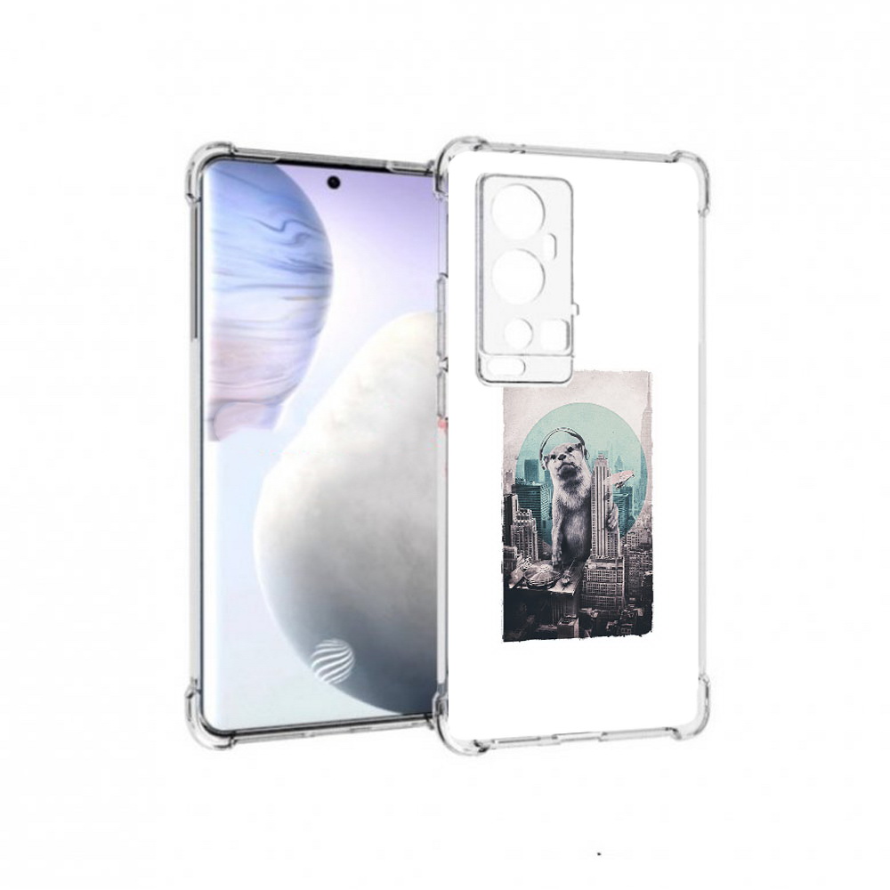 

Чехол MyPads Tocco для Vivo X60 Pro Plus выдра в городе, Прозрачный, Tocco