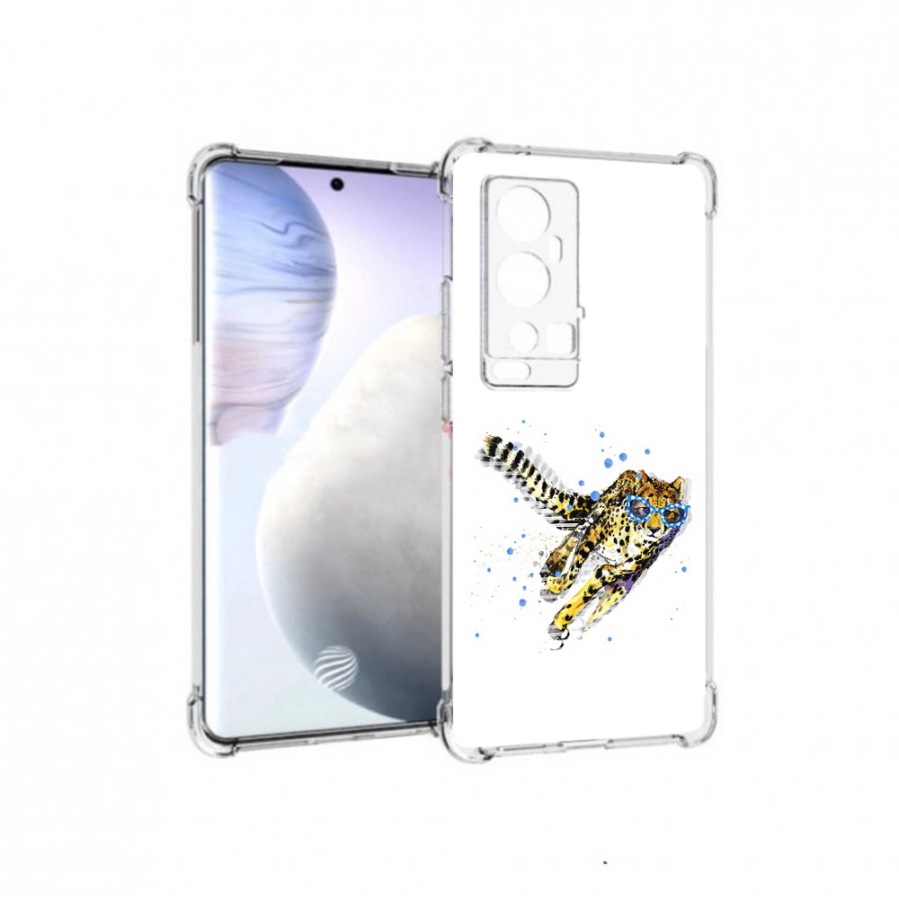 

Чехол MyPads Tocco для Vivo X60 Pro Plus гепард в очках, Прозрачный, Tocco