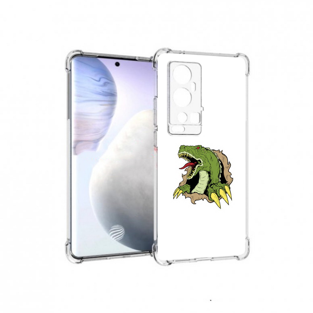 

Чехол MyPads Tocco для Vivo X60 Pro Plus годзила, Прозрачный, Tocco