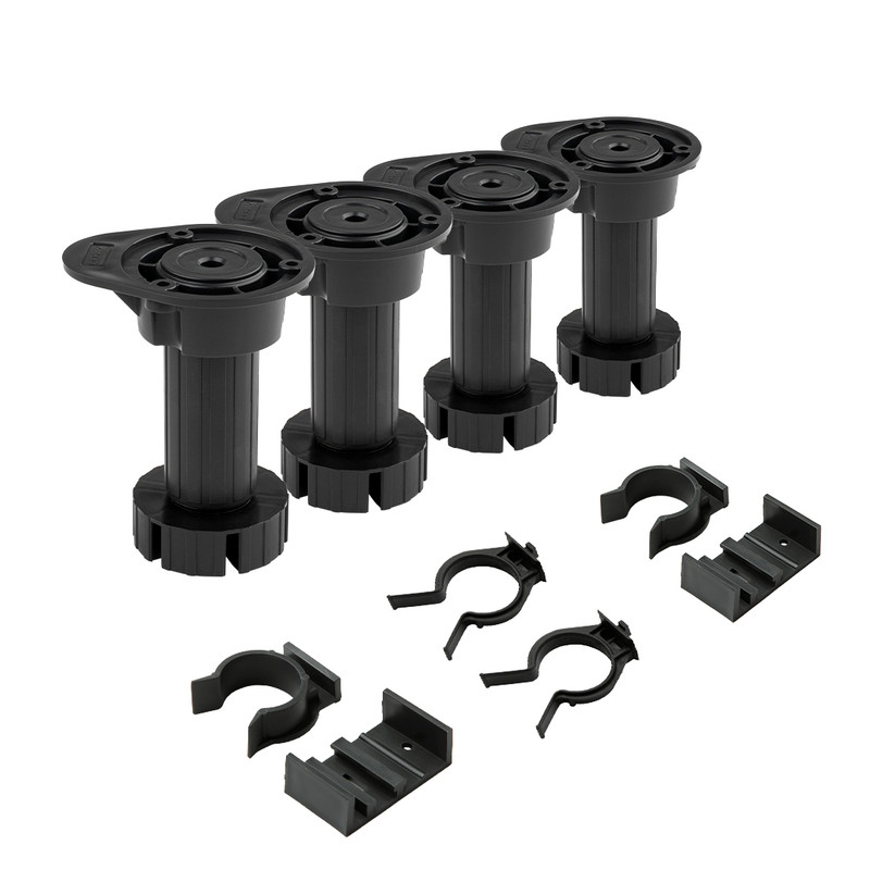 Регулируемые опоры Lemax Prof 4pcs-FLX10B с клипсами 100 мм черный 4 шт 456₽