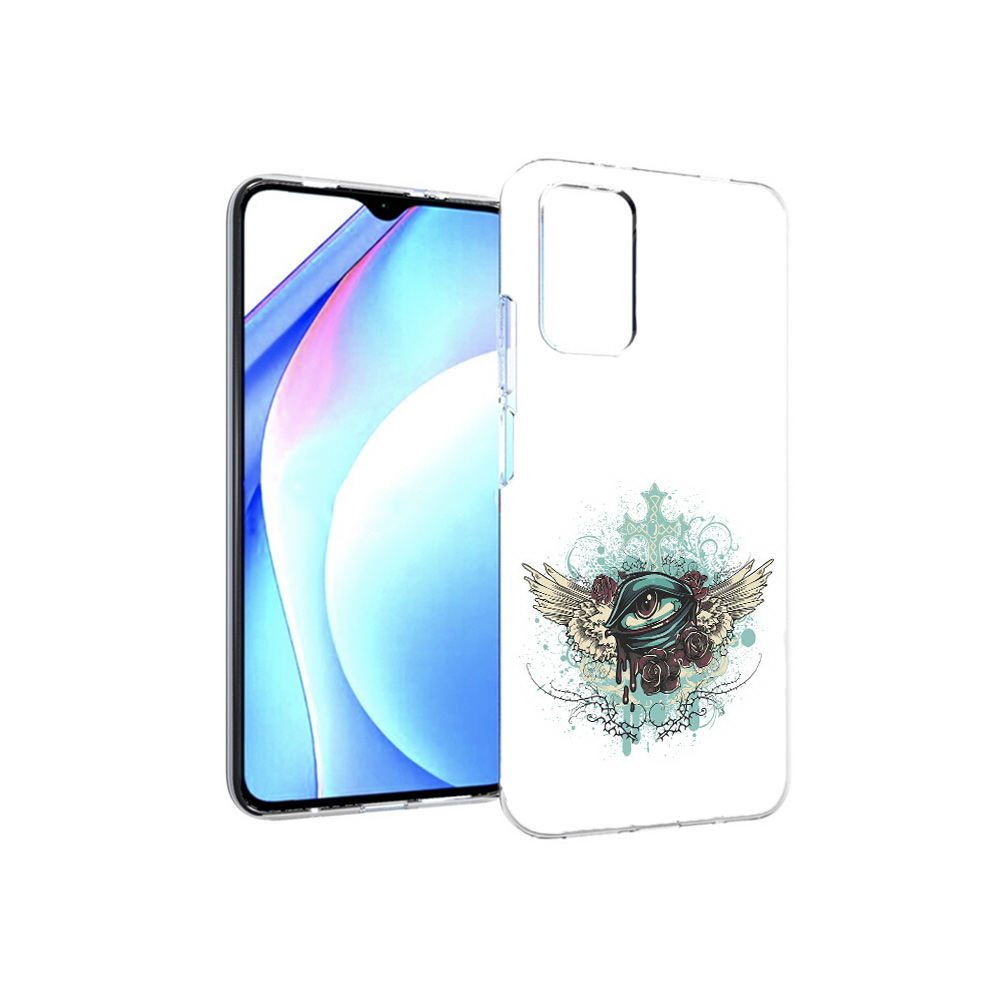 

Чехол MyPads Tocco для Xiaomi Redmi 9T плачущий глаз с крыльями (PT226951.281.544), Прозрачный, Tocco