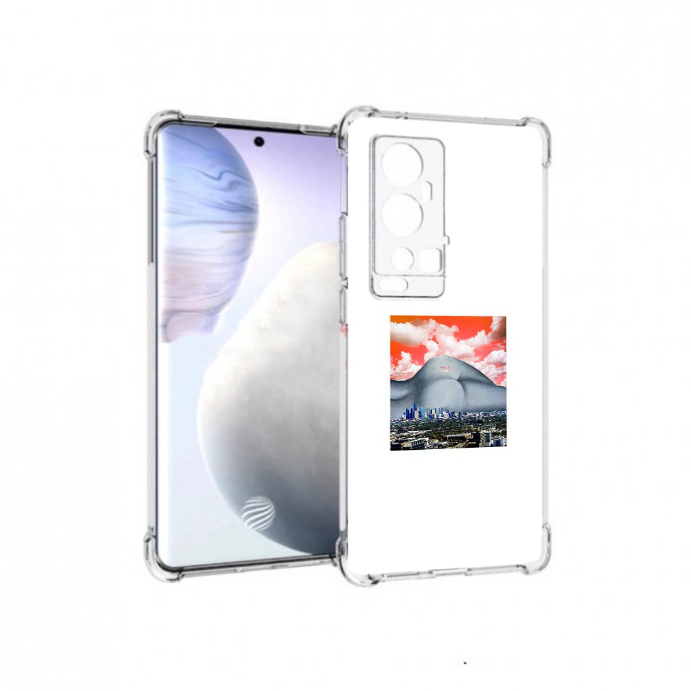 

Чехол MyPads Tocco для Vivo X60 Pro Plus город с девушкой на фоне, Прозрачный, Tocco