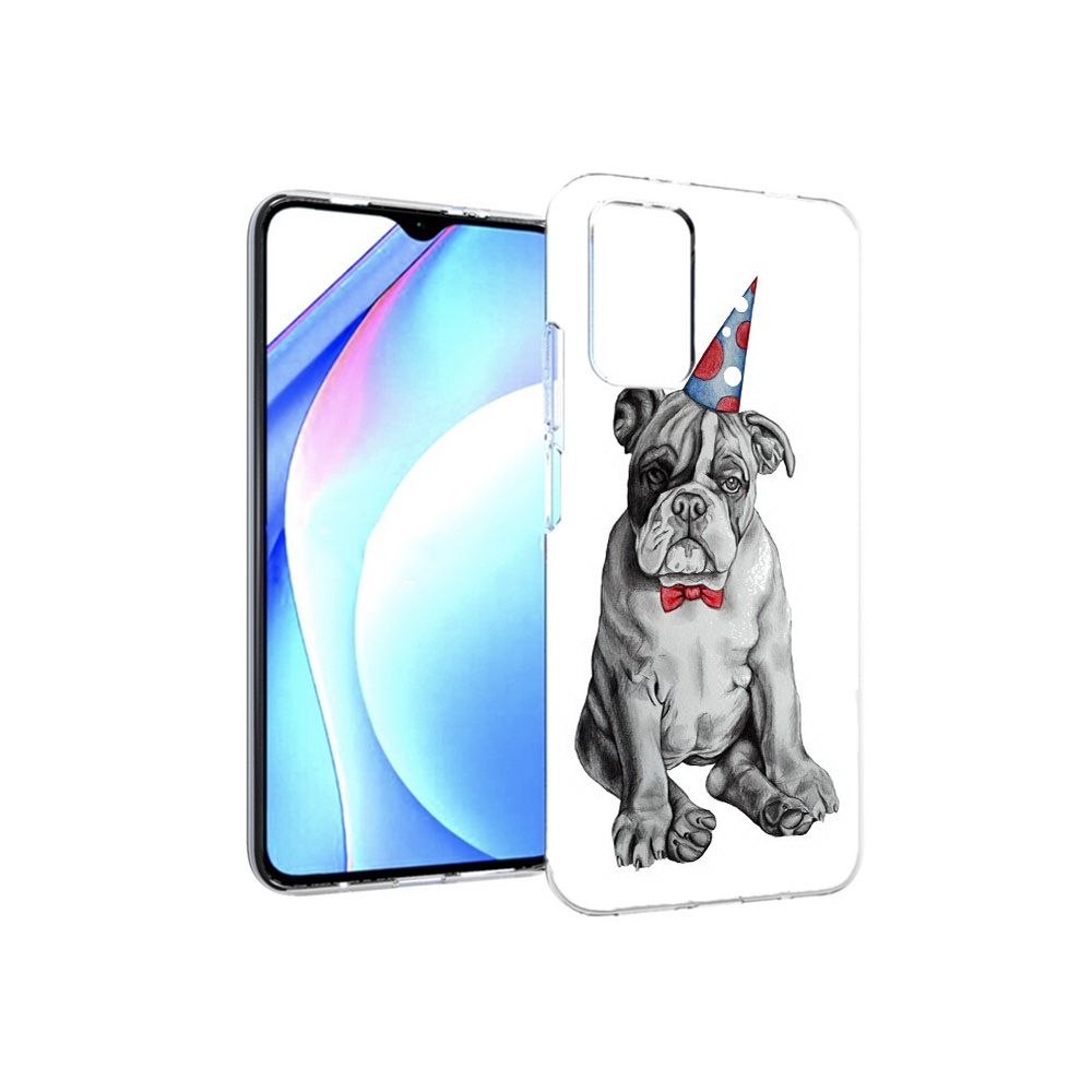 

Чехол MyPads Tocco для Xiaomi Redmi 9T праздничный щенок (PT226951.281.554), Прозрачный, Tocco