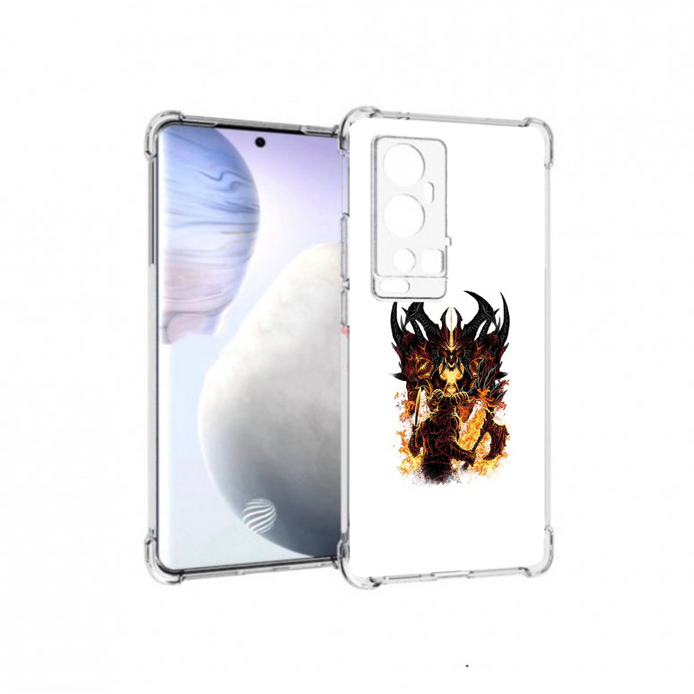 

Чехол MyPads Tocco для Vivo X60 Pro Plus демон shadow fiend, Прозрачный, Tocco