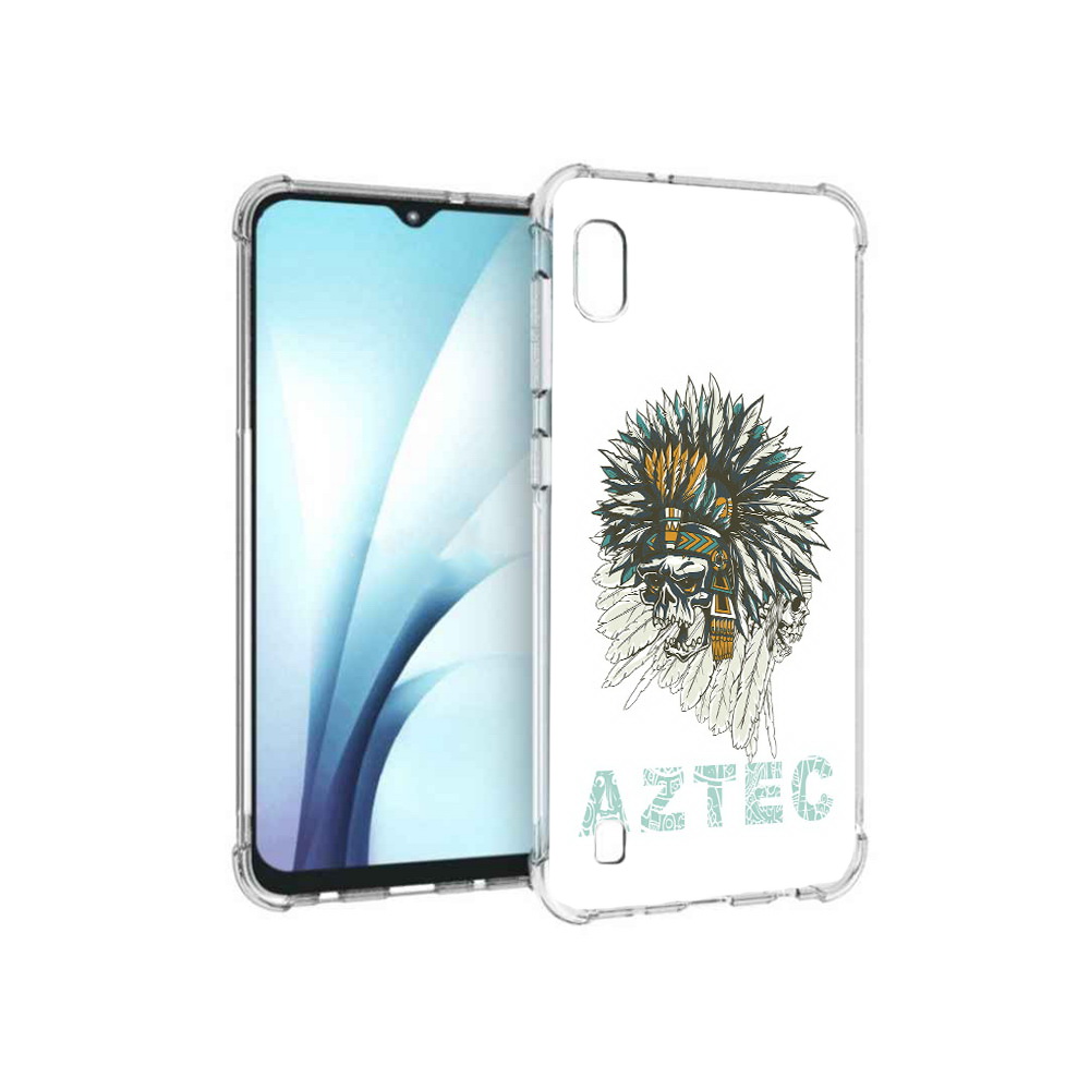

Чехол MyPads Tocco для Samsung Galaxy A10 скелет индеец (PT147645.531.602), Прозрачный, Tocco