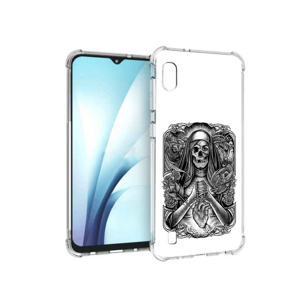 

Чехол MyPads Tocco для Samsung Galaxy A10 скелет с сердцем (PT147645.531.603), Прозрачный, Tocco