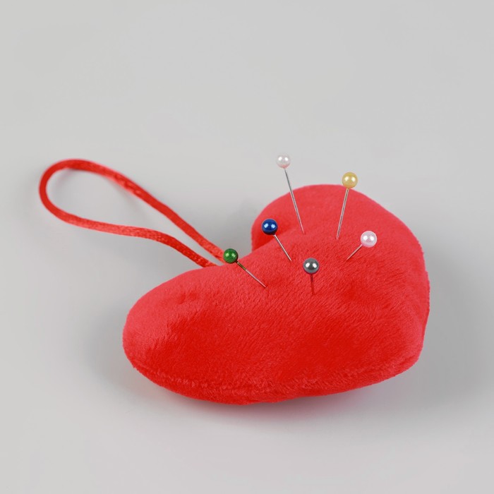 

Игольница с петлёй «Сердце», цвет красный, ART UZOR Basic