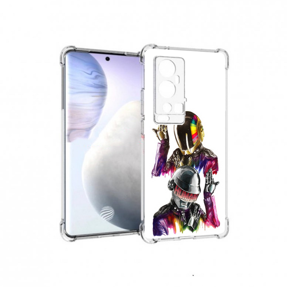 

Чехол MyPads Tocco для Vivo X60 Pro Plus диско космонавты, Прозрачный, Tocco