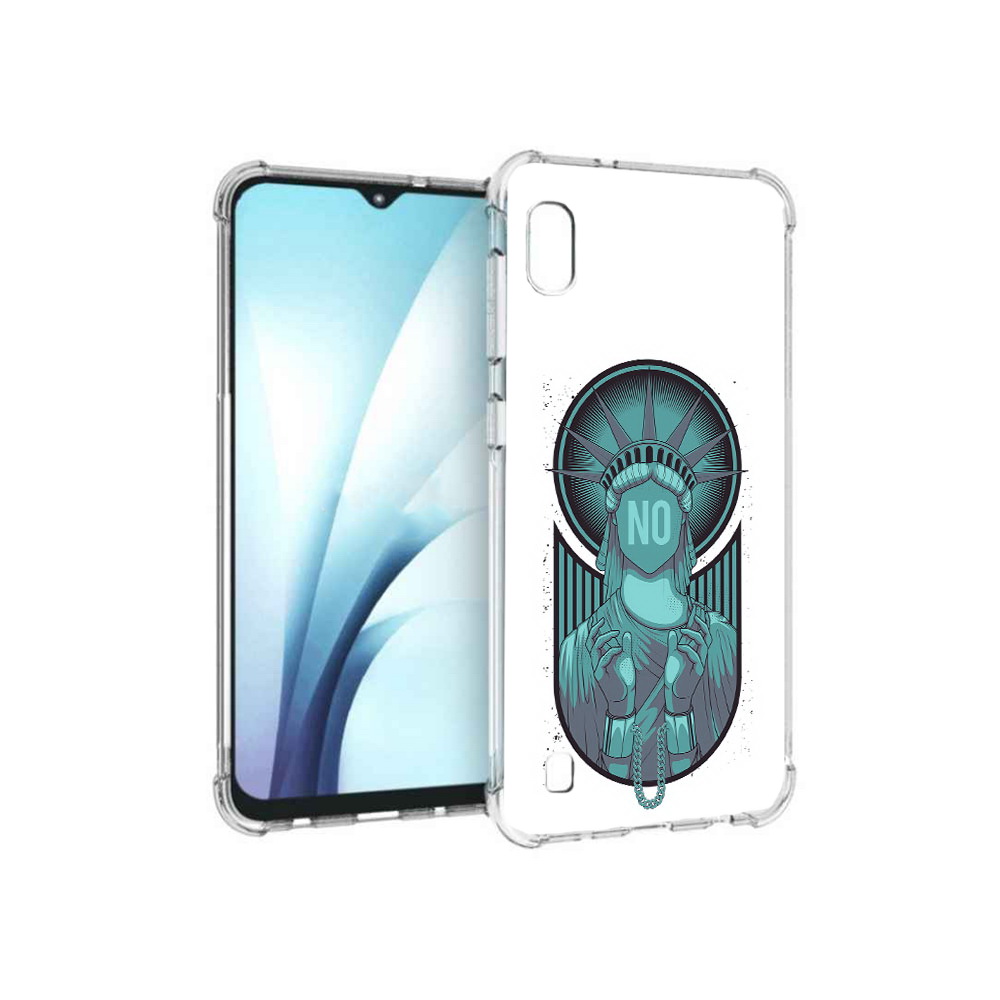 

Чехол MyPads Tocco для Samsung Galaxy A10 статуя свободы зеленый (PT147645.531.623), Прозрачный, Tocco