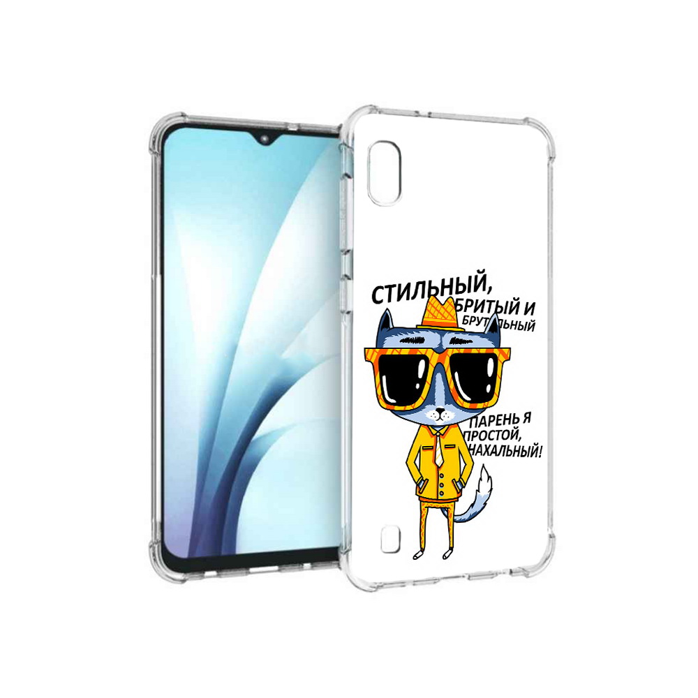 

Чехол MyPads Tocco для Samsung Galaxy A10 стильный кот (PT147645.531.625), Прозрачный, Tocco