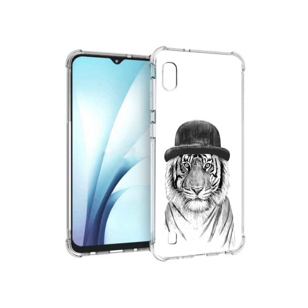 

Чехол MyPads Tocco для Samsung Galaxy A10 тигр британец (PT147645.531.641), Прозрачный, Tocco