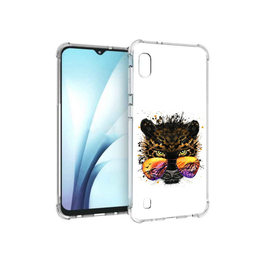 

Чехол MyPads Tocco для Samsung Galaxy A10 тропический леопард (PT147645.531.649), Прозрачный, Tocco