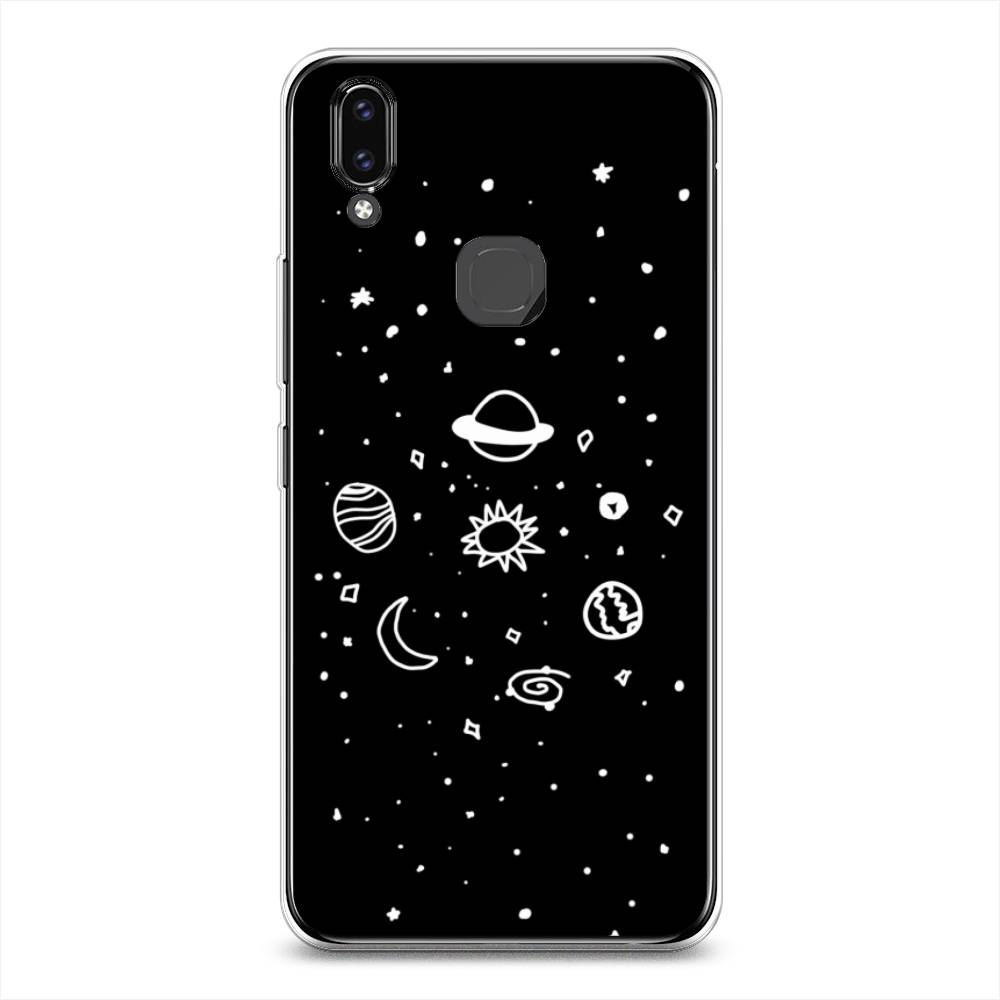 

Чехол для Vivo V9/Y85 "Дудл солнечной системы", Бежевый;серый, 260150-2