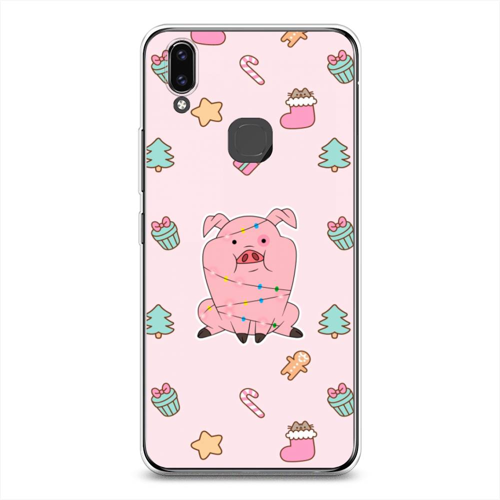 

Чехол для Vivo V9/Y85 "Розовая свинка", Розовый;зеленый, 260150-5