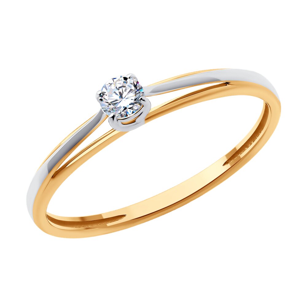 

Кольцо из золота р. 16,5 Diamant 51-110-02231-1, фианит, 51-110-02231-1